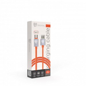 BY Кабель для зарядки Orange Type-C, 1м, 2А, оранжевый