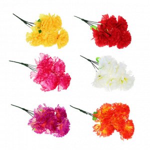 LADECOR Букет искусственных цветов в виде гвоздик, 30-35 см, 6 цветов