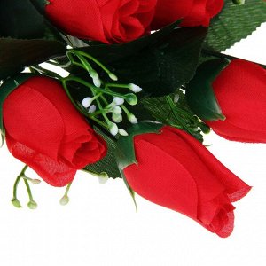 LADECOR Букет искусственных цветов в виде бутонов роз с гипсофилами, 35-40 см, 6 цветов