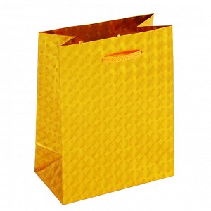 Пакет подарочный бумажный, фольгированный, 11,5x14,5x6,5 см