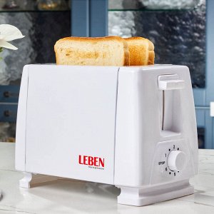 LEBEN Тостер 750Вт, 2 отдела, функция выжигания фигурки на хлебе, 6 степеней поджарки, арт.HJT-016