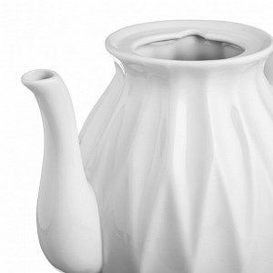 LEBEN Чайный набор электрический с чашками керамика 1,5 л, белый