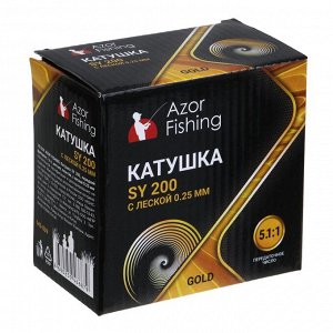 AZOR  FISHING Катушка SY 200, передний фрикцион, 1 п.п.,металл, пластик