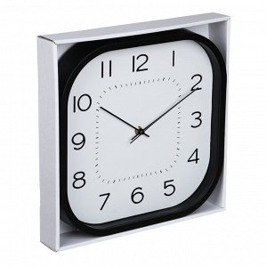 LADECOR CHRONO Часы настенные квадратные, пластик, 30x30x4,2см, 1xAA, арт.06-18
