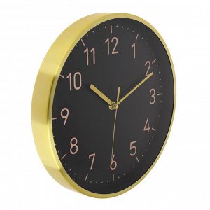 LADECOR CHRONO Часы настенные круглые, металл, d30 см, 1xAA, цвет черный, арт.06-55