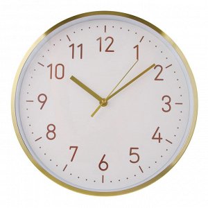 LADECOR CHRONO Часы настенные круглые, металл, d30 см, 1xAA, цвет белый, арт.06-33