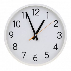 Часы настенные круглые, пластик, d30 см, пластик, арт08-39