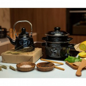 VETTA Ранчо Чайник эмалированный 2,5 л, 3 дизайна, индукция