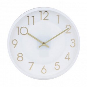 Часы настенные круглые, пластик, d29,5 см, 1xAA, арт.06-25