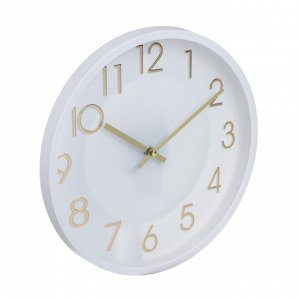 Часы настенные круглые, пластик, d29,5 см, 1xAA, арт.06-25