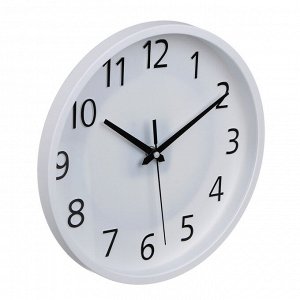 Часы настенные круглые, пластик, d29,5 см, 1xAA, арт.06-24