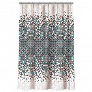 VETTA Шторка для ванной, с утяжелителем, полиэстер, 90 г/м2, 180x180см, "Франко", 4 дизайна