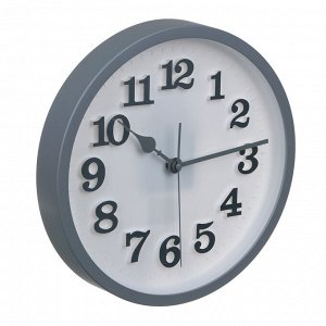 Часы настенные круглые, пластик, d30 см, 1xAA, арт.06-22