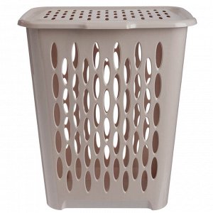 Корзина для белья Keeplex Light с откидной крышкой 37л 42,2х29х51,5см, пластик, бежевый топаз