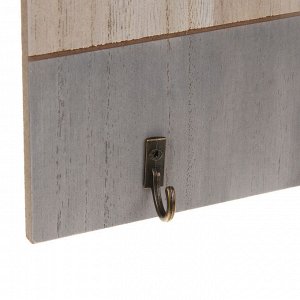 Ключница открытого типа на 2 крючка, 21,5x19,5x3 см, МДФ, 2 дизайна