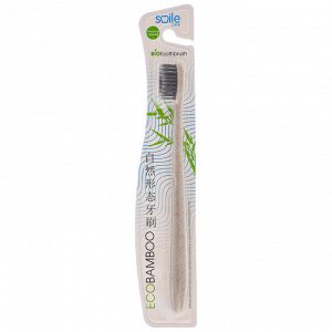 Зубная щетка SMILE CARE Eco Bamboo, с бамбуковым углем, средняя жесткость