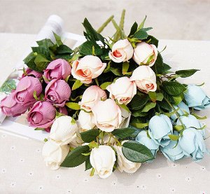 Букет искусственных роз, цвет синий