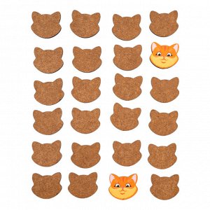 Десятое королевство Настольная деревянная игра МЕМО «Коты» (24 фишки в пакете)