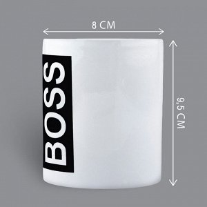 Кружка керамическая с сублимацией «ПАПА BOSS», 320 мл