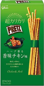 Хрустящие палочки со вкусом курицы и зелени Pretz Glico Претц 75 гр Японские сладости