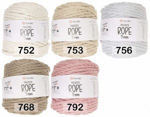 Пряжа YarnArt Macrame Rope 9 мм