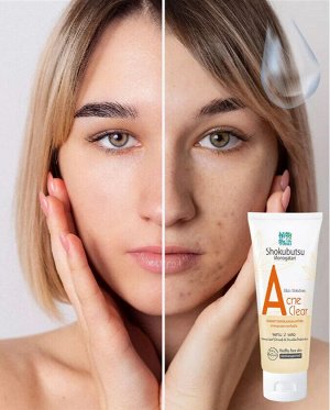 LION "Shokubutsu" Гель для умывания 100мл очищающий (Acne Clear)