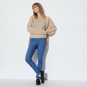 UNIQLO - брюки-леггинсы из ультраэластичного денима (75 cм) - 65 BLUE