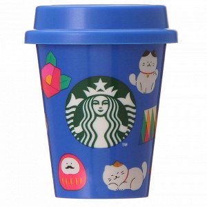 Starbucks Mini Cup Blue - Набор Старбакс мини стакан + сумочка