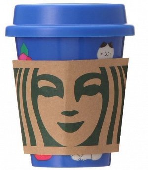 Starbucks Mini Cup Blue - Набор Старбакс мини стакан + сумочка