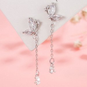 Серьги бабочки стерлинговое серебро