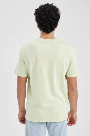 Новая базовая футболка стандартного кроя с круглым вырезом и короткими рукавами из 100% хлопка