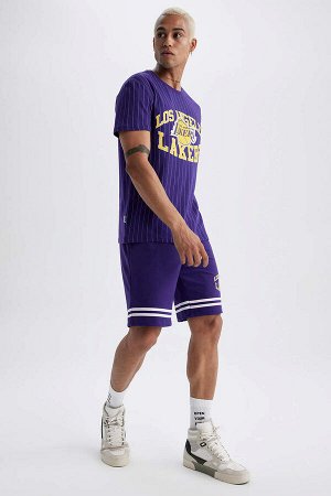 DeFactoFit Укороченные шорты стандартного кроя NBA Los Angeles Lakers