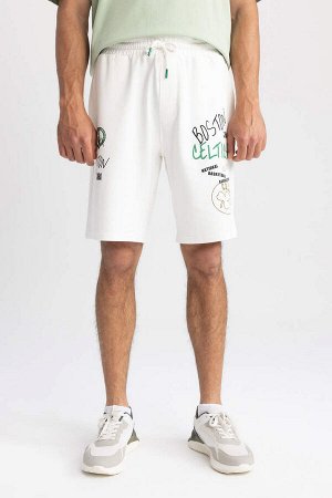 DeFactoFit NBA Boston Celtics Лицензированные хлопковые шорты стандартной посадки