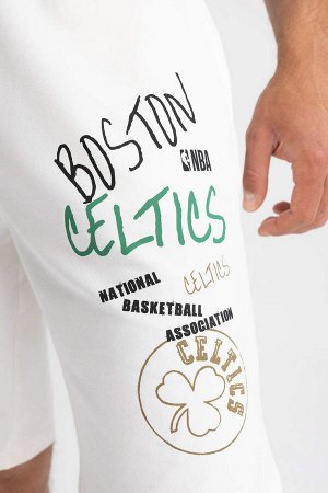 DeFactoFit NBA Boston Celtics Лицензированные хлопковые шорты стандартной посадки