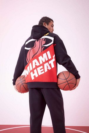 DeFactoFit Толстовка оверсайз с капюшоном NBA Miami Heat