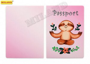 Обложка на паспорт ПВХ slim Ленивец 2175