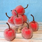 Декоративное Яблоко красное засахаренное 3,5 см