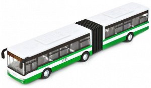 1428860-R "Автобус с гормошкой" 18 см металлический инерционный
