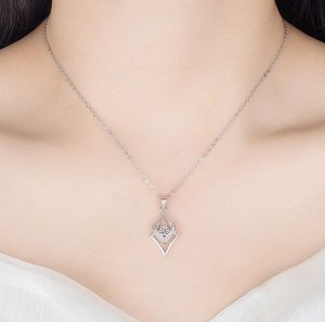 Кулон со стразами стерлинговое серебро
