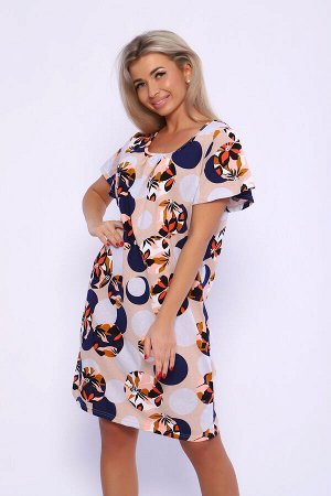 Сорочка Варианты расцветки: коричневый
Ткань:  кулирка, Состав:  100% хлопок
Сорочка свободного кроя с короткими рукавами - крылышками и сборкой по центру выреза горловины. 

Таблица размеров и веса