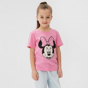 Футболка Disney "Минни", рост 122-128 (34), розовый