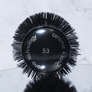 Брашинг «Premium», вентилируемый, прорезиненная ручка, d = 5,3/7 x 28,7 см, цвет чёрный