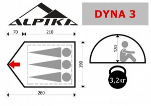 Палатка Alpika Dyna 3