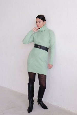 Платье-свитер "нежная мята"