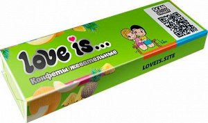Жевательные конфеты со вкусом дыня-ананас Love is / Лав Из 25 гр