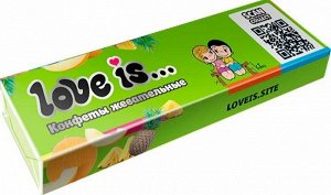 Жевательные конфеты со вкусом дыня-ананас Love is Лав Из 25 гр