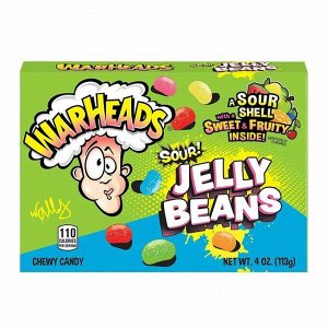 Кислый мармелад в виде бобов Warheads Sour Jelly Beans Вархедс Джелли Бинс 113 гр