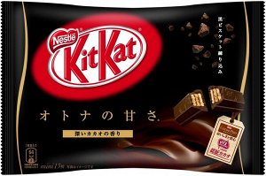 Японский Kit Kat mini Dark / Японский Кит Кат Мини темный шоколад КитКат / KitKat 135 гр Японские сладости