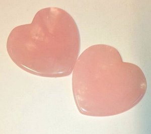Сердце Розовый кварц 6х6 см плоское