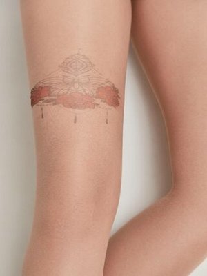 Tattoo колготки (Conte)  с рисунком 001 Butterfly 20ден